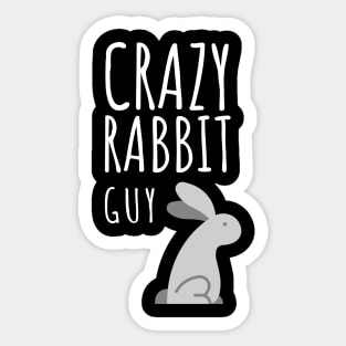 Crazy Rabbit Guy Sticker